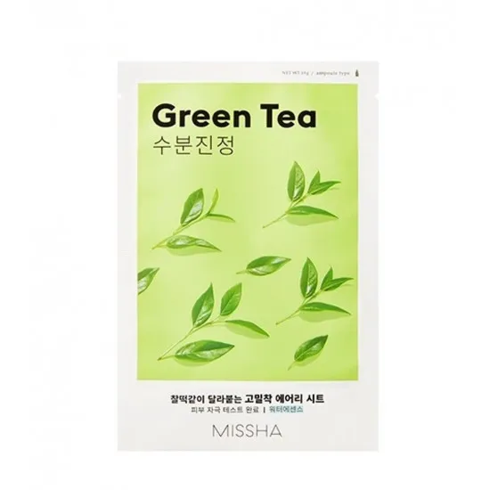 Missha Sheet Mask Green Tea - Mască de pânză cu extract de ceai verde