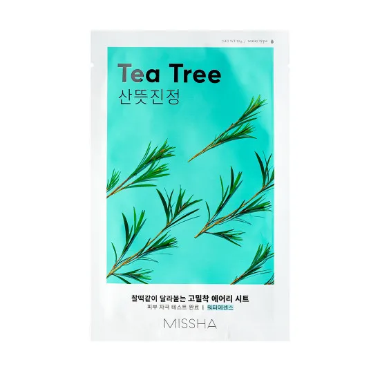 Missha Sheet Mask Tea Tree - Mască din pânză pentru față cu extract de copac de ceai