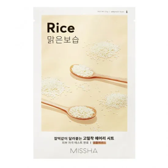 Missha Sheet Mask Rice - Mască din pânză pentru față cu extract de orez