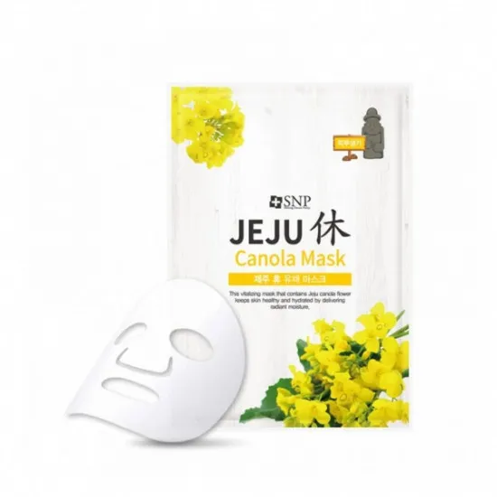 SNP Jeju Rest Canola Mask - Mască din pânză pentru față cu extract de rapiță