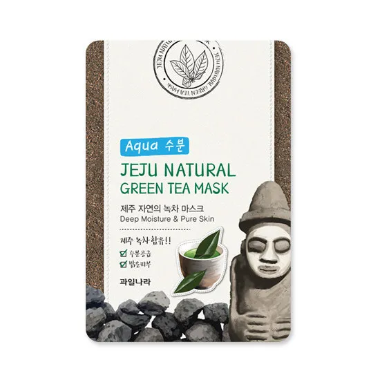 Welcos Jeju Natural Green Tea Mask - Mască de pânză cu extract de ceai verde