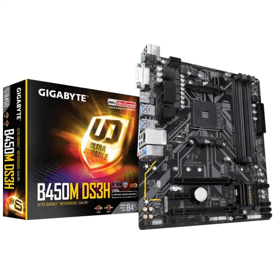 Placă de bază GIGABYTE B450M DS3H 1.0 mATX (AM4/AMD B450)