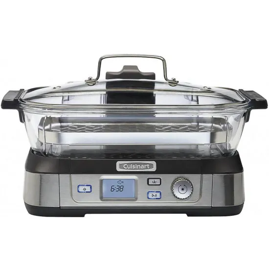 Aparat de gătit cu aburi Cuisinart STM1000E, Inox/Black