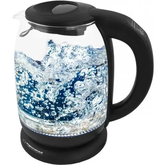 Fierbator de apa Esperanza EKK027 (Black/Glass / 2200 W)