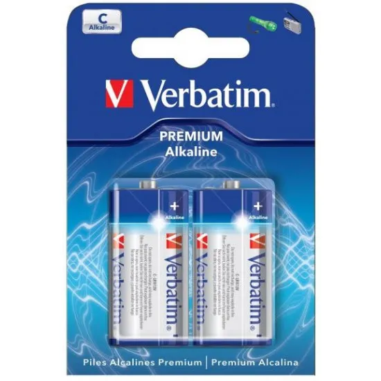 Baterii dreptunghiulare Verbatim 2xC (49922)